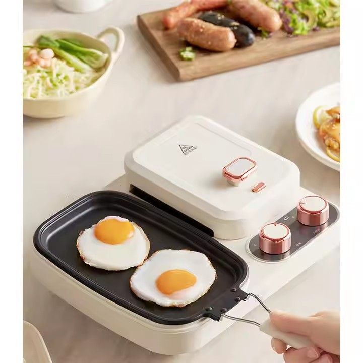 Toast Fried Eggs Sandwich Maker Machine with Cooking Pot 3 in 1 Breakfast Maker