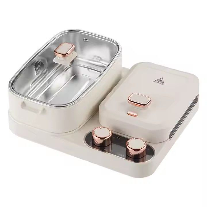 Toast Fried Eggs Sandwich Maker Machine with Cooking Pot 3 in 1 Breakfast Maker