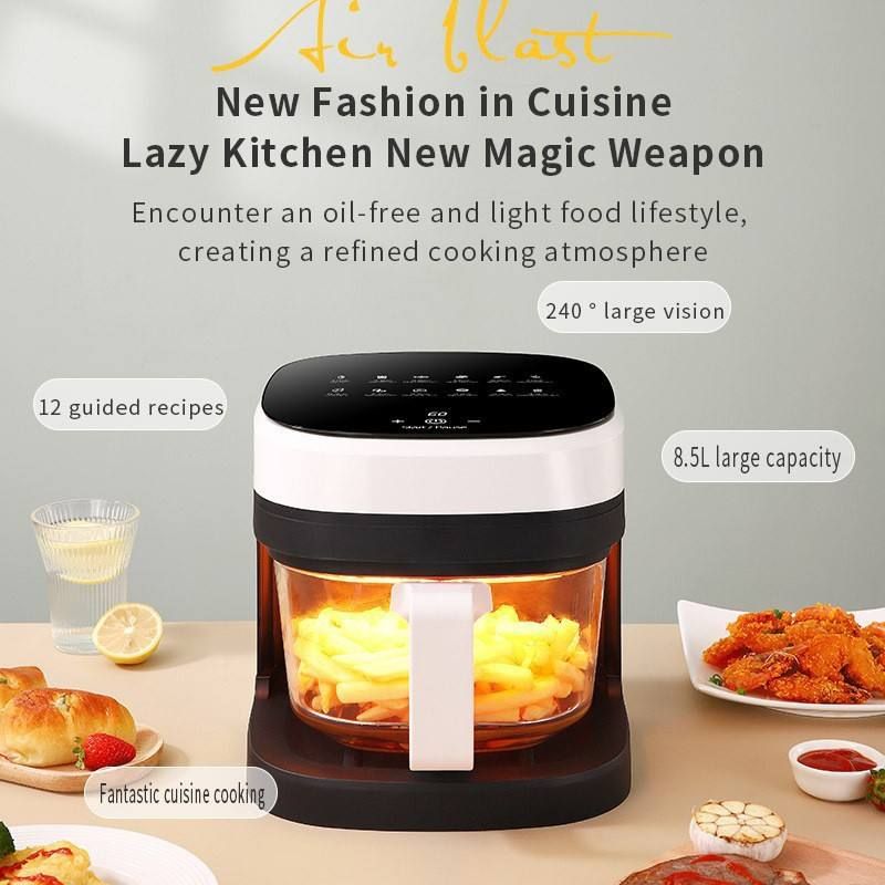 8.5L Air Fryer Crown Air Fryer Visual Easy to Clean