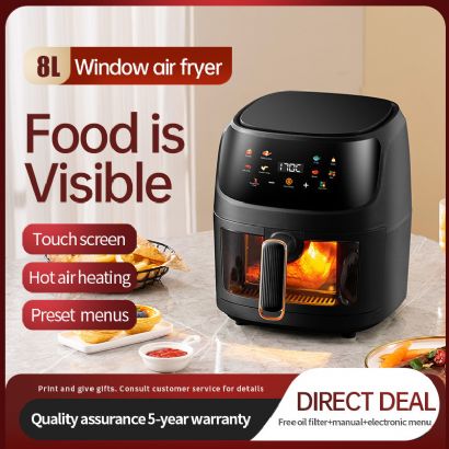 8L visible window air fryer