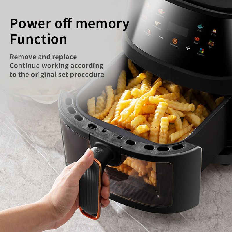 8L visible window air fryer