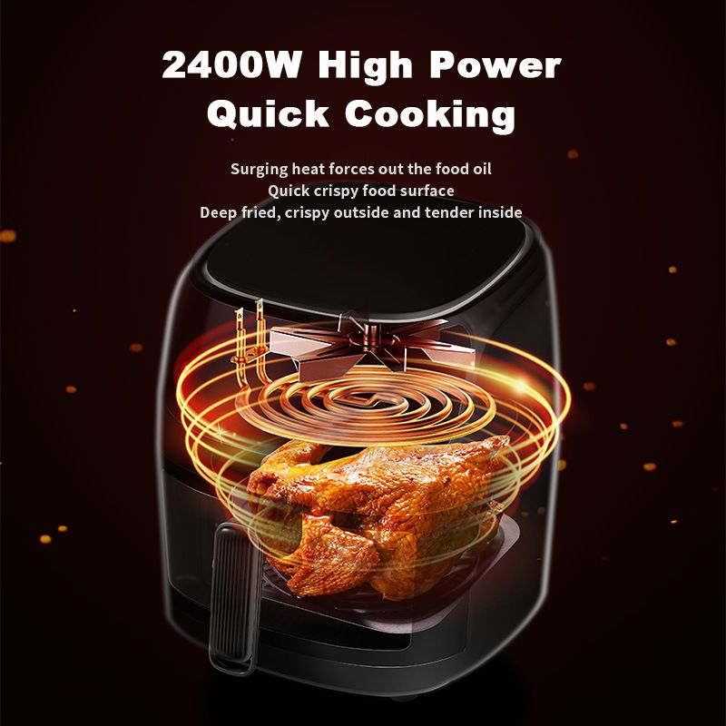 8L visible window air fryer