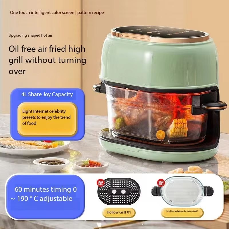 4l Smart Electric Digital Touch Screen Air Fryer