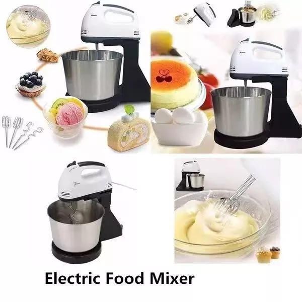 7 Speed Control Electric Egg Beater Kneading Stainless High Capacity