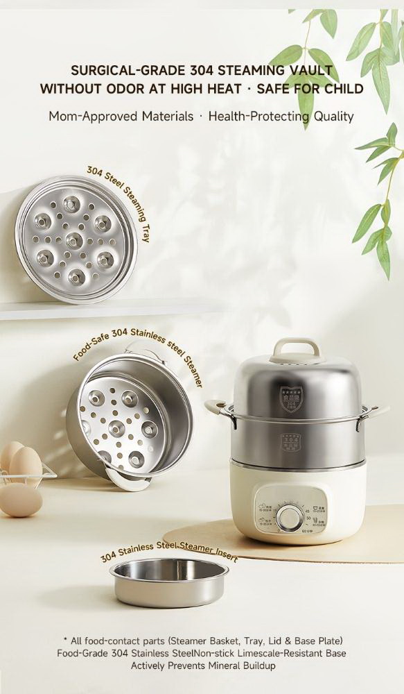 Stainless Steel Egg Boiler Multi-function Steamer Egg Cooker