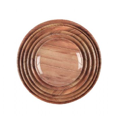 7��-12�� Woodgrain Round Melamine Plate